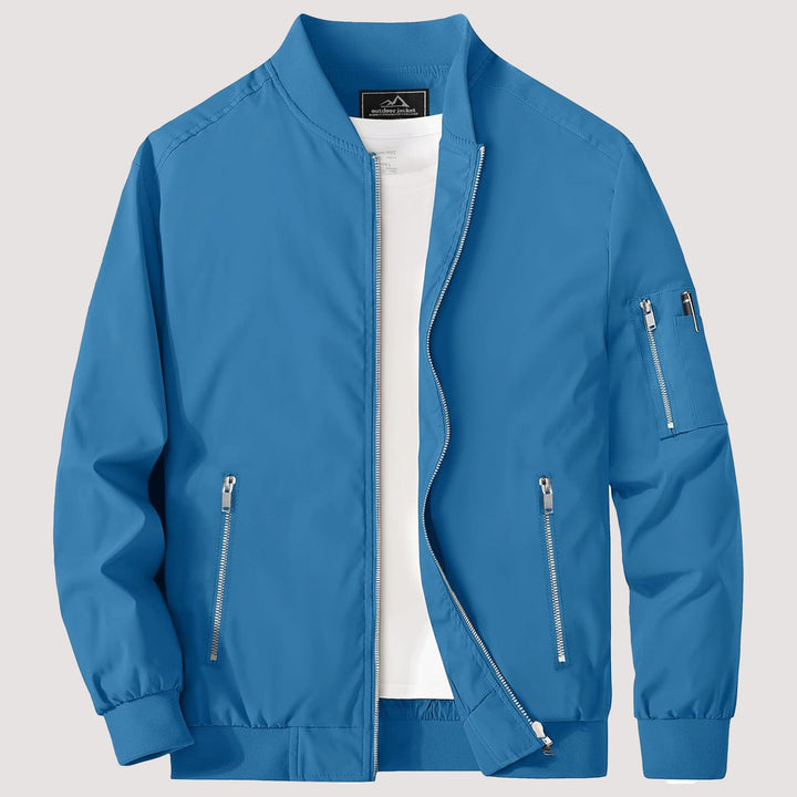 Men's Lightweight Zip - Up Bomber Jacket - Casual Spring Windbreaker - MAGCOMSEN