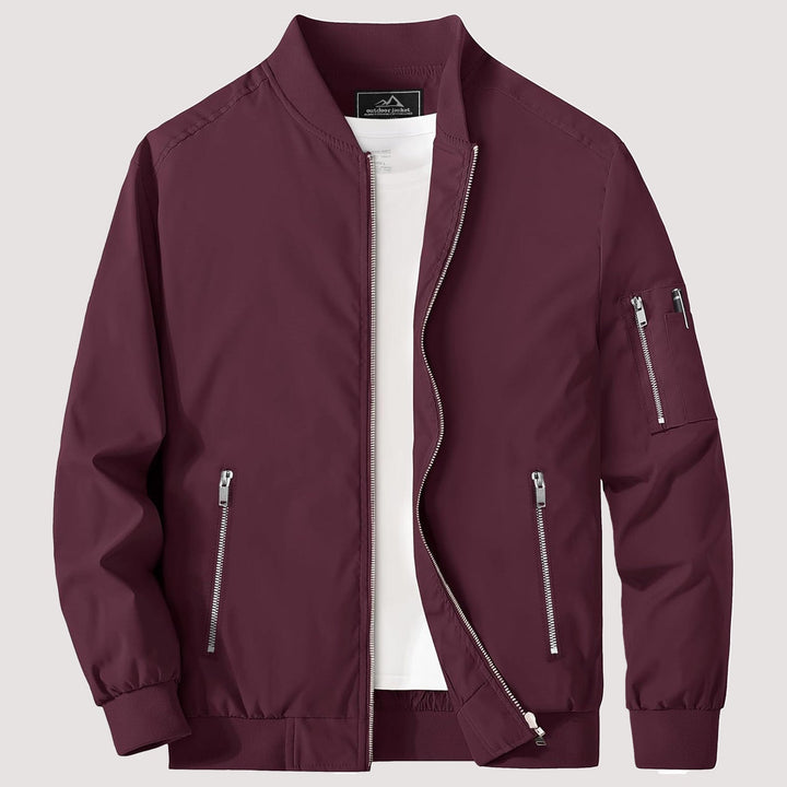 Men's Lightweight Zip - Up Bomber Jacket - Casual Spring Windbreaker - MAGCOMSEN