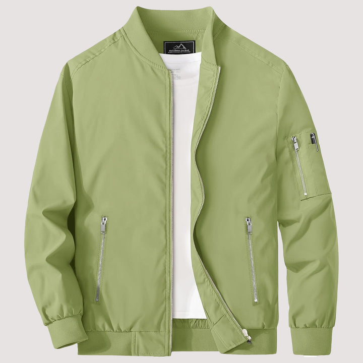 Men's Lightweight Zip - Up Bomber Jacket - Casual Spring Windbreaker - MAGCOMSEN