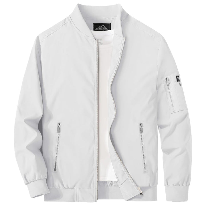 Men's Lightweight Zip - Up Bomber Jacket - Casual Spring Windbreaker - MAGCOMSEN