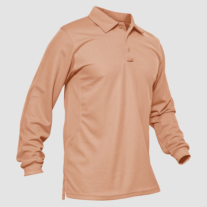 Men's Long - Sleeve Polo Shirt Quick Dry Breathable T-shirt - MAGCOMSEN