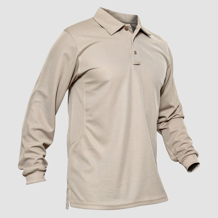 Men's Long - Sleeve Polo Shirt Quick Dry Breathable T-shirt - MAGCOMSEN