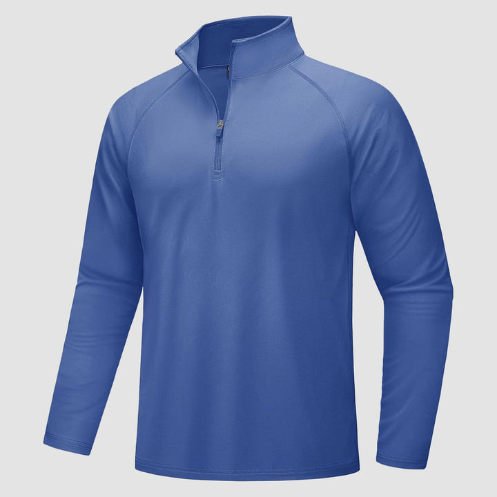 Men's Quarter Zip Pullover Long Sleeve Sweatshirts Fleece Lined Golf Pullover Thermal Gym Workout Tops - MAGCOMSEN