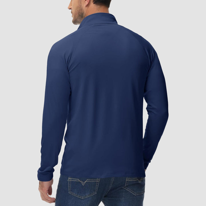 Men's Quarter Zip Pullover Long Sleeve Sweatshirts Fleece Lined Golf Pullover Thermal Gym Workout Tops - MAGCOMSEN