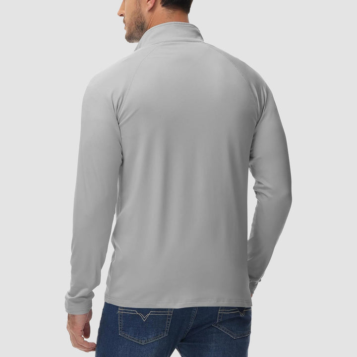 Men's Quarter Zip Pullover Long Sleeve Sweatshirts Fleece Lined Golf Pullover Thermal Gym Workout Tops - MAGCOMSEN