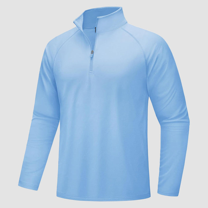 Men's Quarter Zip Pullover Long Sleeve Sweatshirts Fleece Lined Golf Pullover Thermal Gym Workout Tops - MAGCOMSEN