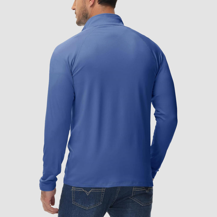 Men's Quarter Zip Pullover Long Sleeve Sweatshirts Fleece Lined Golf Pullover Thermal Gym Workout Tops - MAGCOMSEN