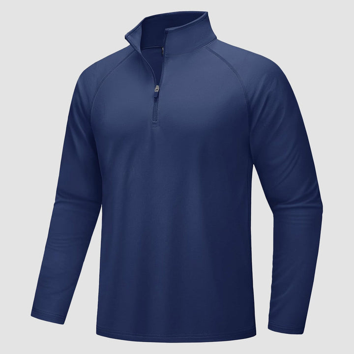 Men's Quarter Zip Pullover Long Sleeve Sweatshirts Fleece Lined Golf Pullover Thermal Gym Workout Tops - MAGCOMSEN