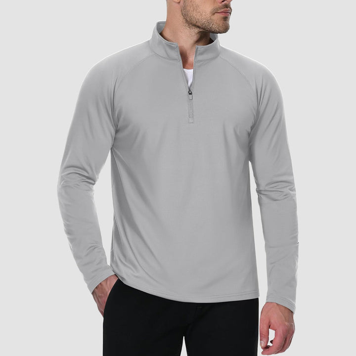 Men's Quarter Zip Pullover Long Sleeve Sweatshirts Fleece Lined Golf Pullover Thermal Gym Workout Tops - MAGCOMSEN