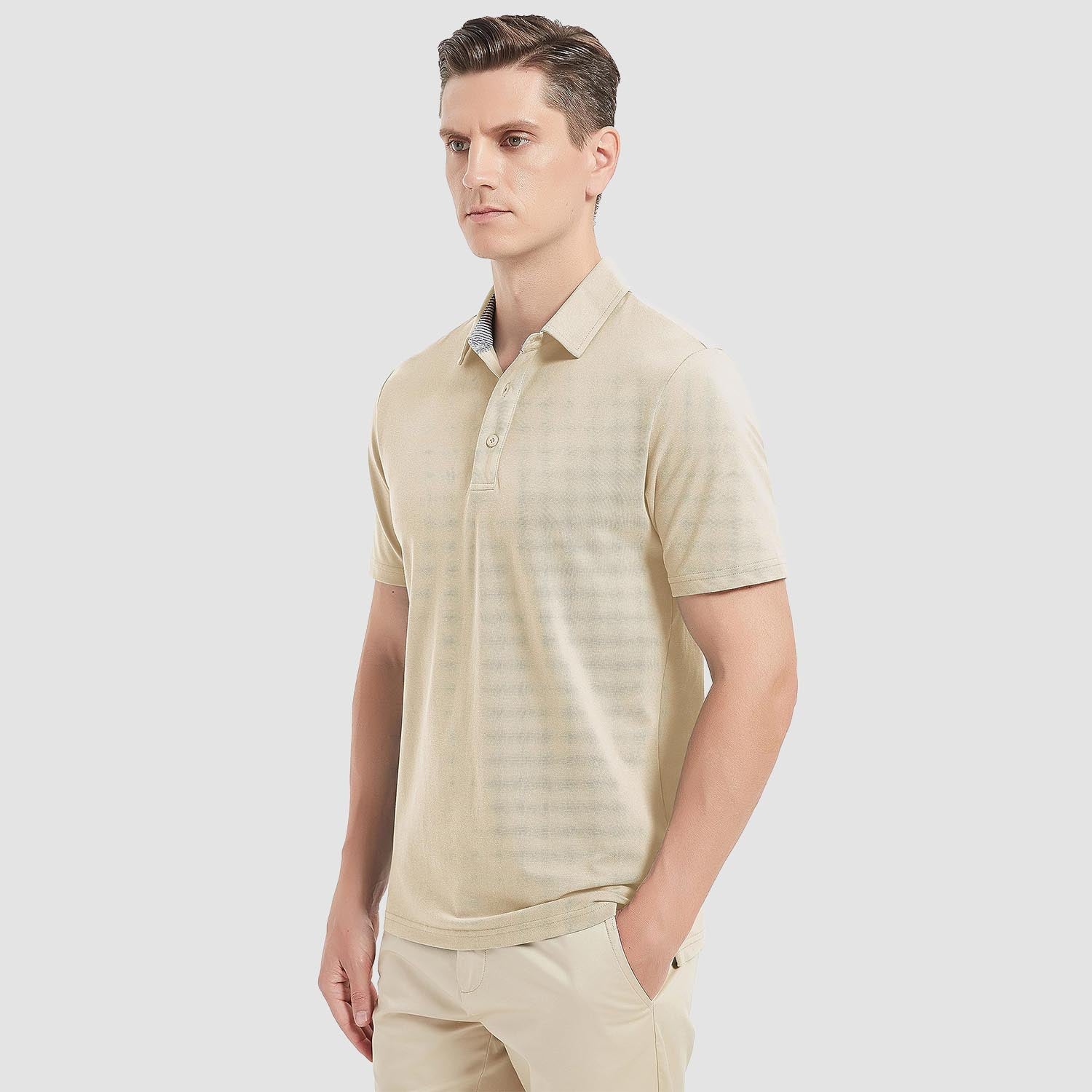 Men's Short Sleeve Polo Shirts Classic Golf Shirt - MAGCOMSEN