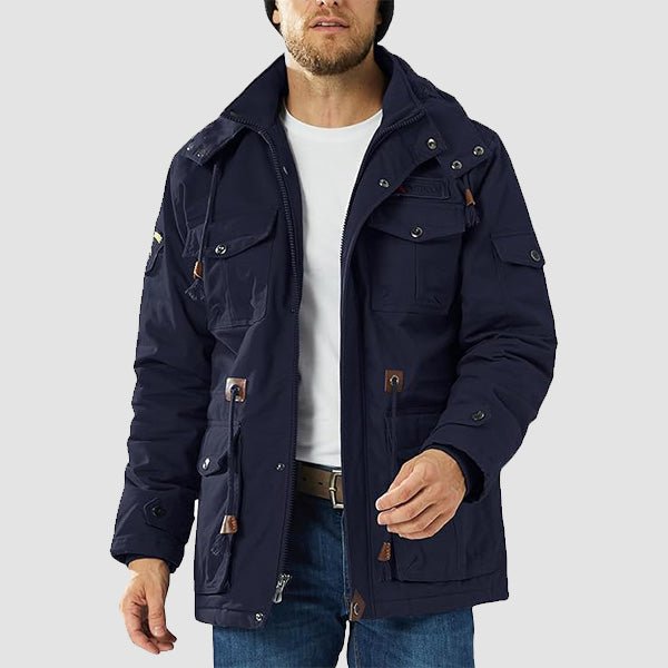 Men's Winter Coat Military Jacket Fleece Lined Parka Cotton Cargo Jacket - MAGCOMSEN