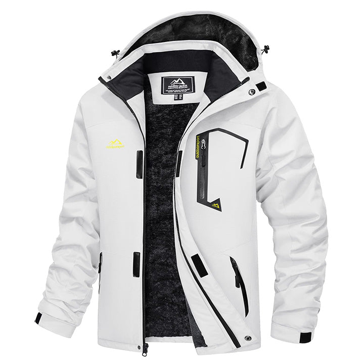 Men's Winter Jacket Water Repellent Ski Snow Jacket Warm Fleece Coat