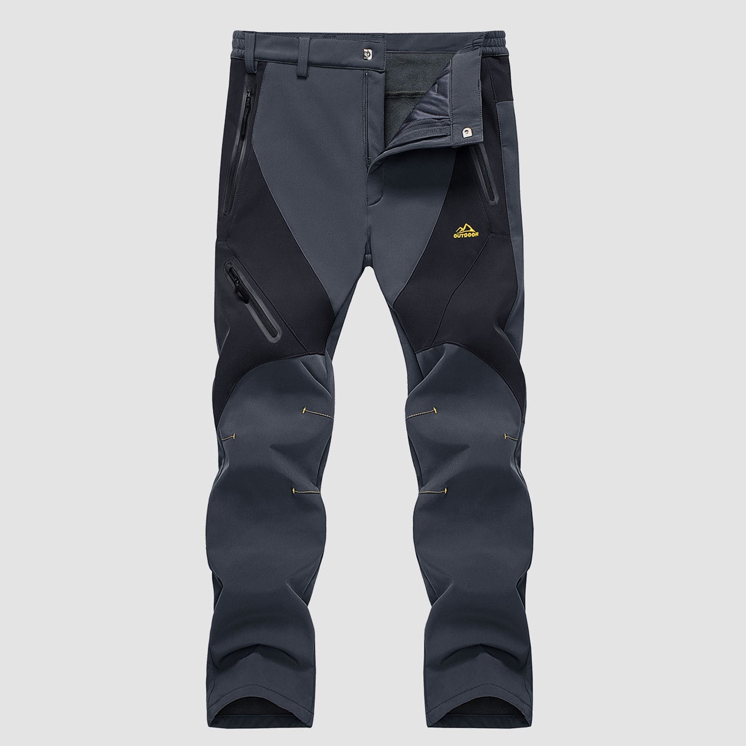 Men's Winter Pants Snow Pants Fleece Lined Water Resistant with 4 Zip Pockets Skiing Pants - MAGCOMSEN