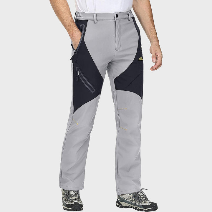 Men's Winter Pants Snow Pants Fleece Lined Water Resistant with 4 Zip Pockets Skiing Pants - MAGCOMSEN