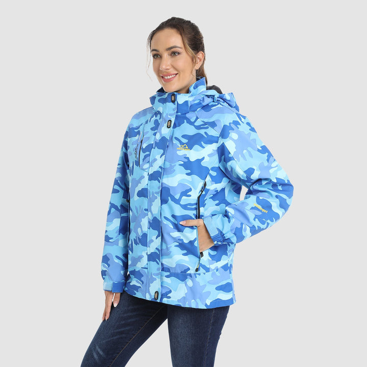 【Summer to Fall Sale】Women's Winter Coats 3 - IN - 1 Snow Ski Jacket Water Resistant Windproof Fleece Winter Jacket Parka - MAGCOMSEN