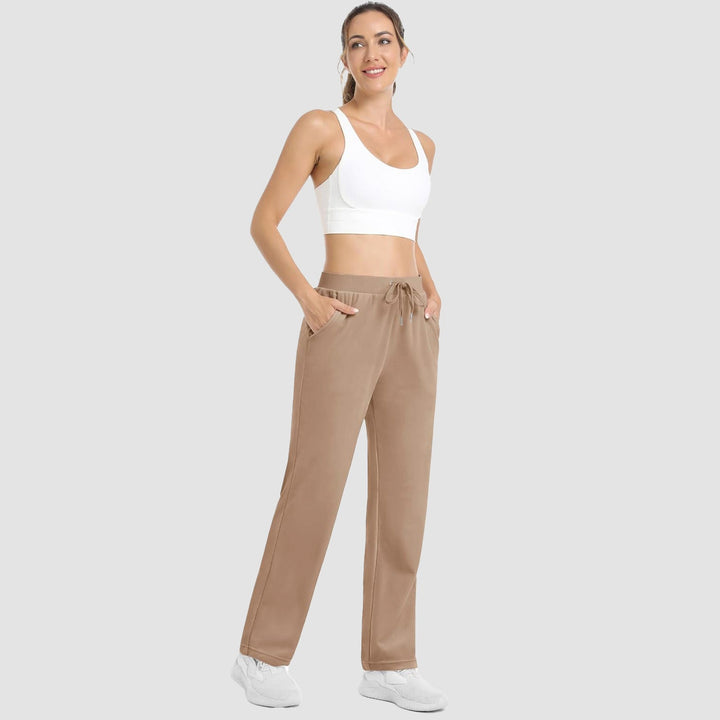 Women's Fleece Pants Track Athletic Running Yoga Velour Pants Jogger Comfy Pajama Lounge Sweatpants - MAGCOMSEN