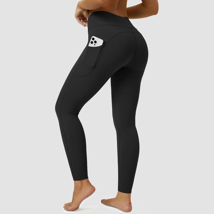 Women's High Waisted Workout Leggings with Pockets Tummy Control 7/8 Yoga Pants Stretch Gym Athletic Leggings - MAGCOMSEN