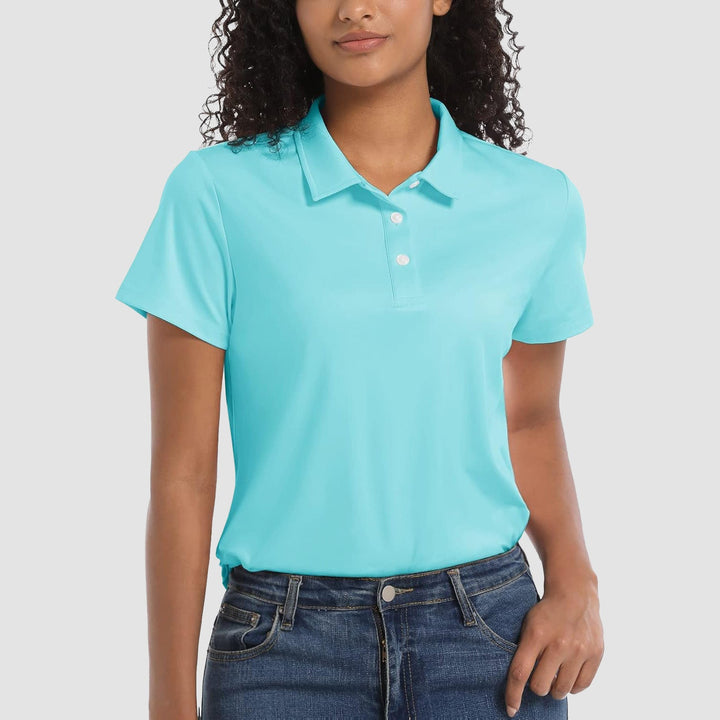 Women's Polo Shirts UPF 50+ Sun Protection Short Sleeve Golf Shirt Quick Dry - MAGCOMSEN