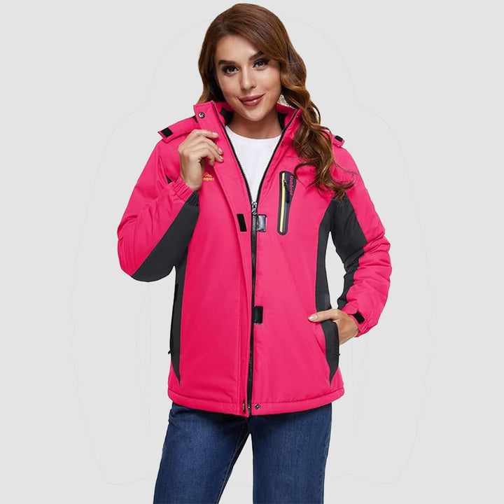 Women's Winter Coats Fleece Lined with Hood Water Resistant Snow Ski Jacket - MAGCOMSEN