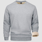 Men's Fleece Lined Sweatshirts Pullover Basic Tops Warm Crewneck Winter Sweater Underwear