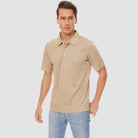 Men's 3 Buttons Casual Work Quick Dry Short Sleeve Golf Polo Shirt