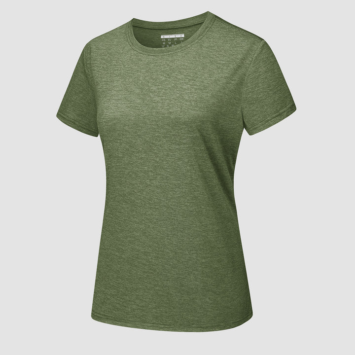 Women's Short Sleeve T-Shirt Quick Dry Running Workout Tee - MAGCOMSEN