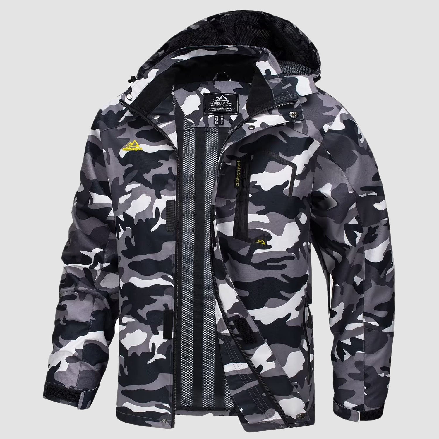 Men's Jacket Water Resistant Windbreaker Coat for Outdoor