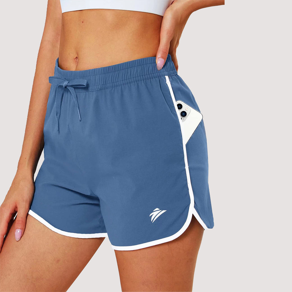 Women's Running Shorts with 2 Pockets Quick Dry Yoga Shorts