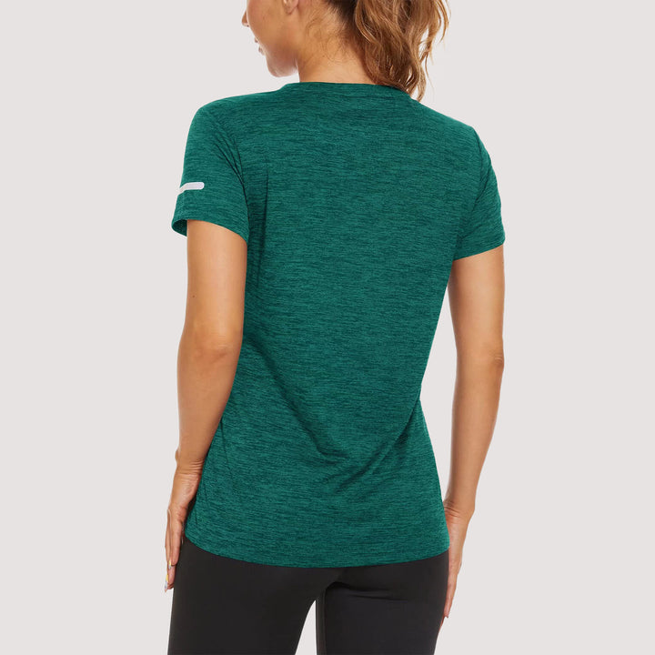 Women's Running T-Shirts Quick Dry with Reflective Strips Tee Shirts