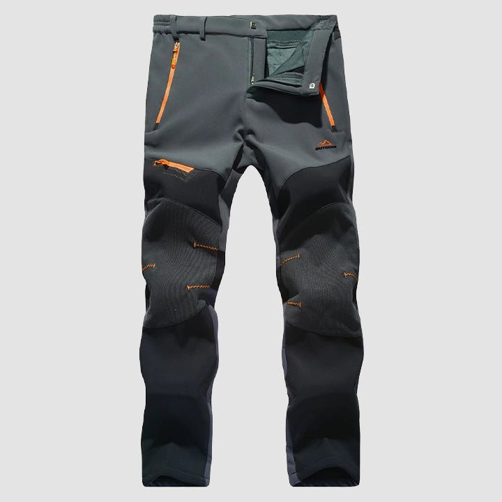 Men's Fleece Lined Softshell Pants Water Resistant Trousers for Outdoors