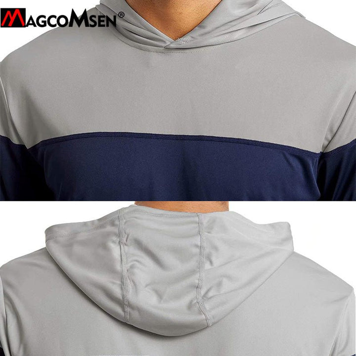 Men's UPF50+ Breathable Long Sleeve Shirts Outdoor Quick Dry Sports Hoodie