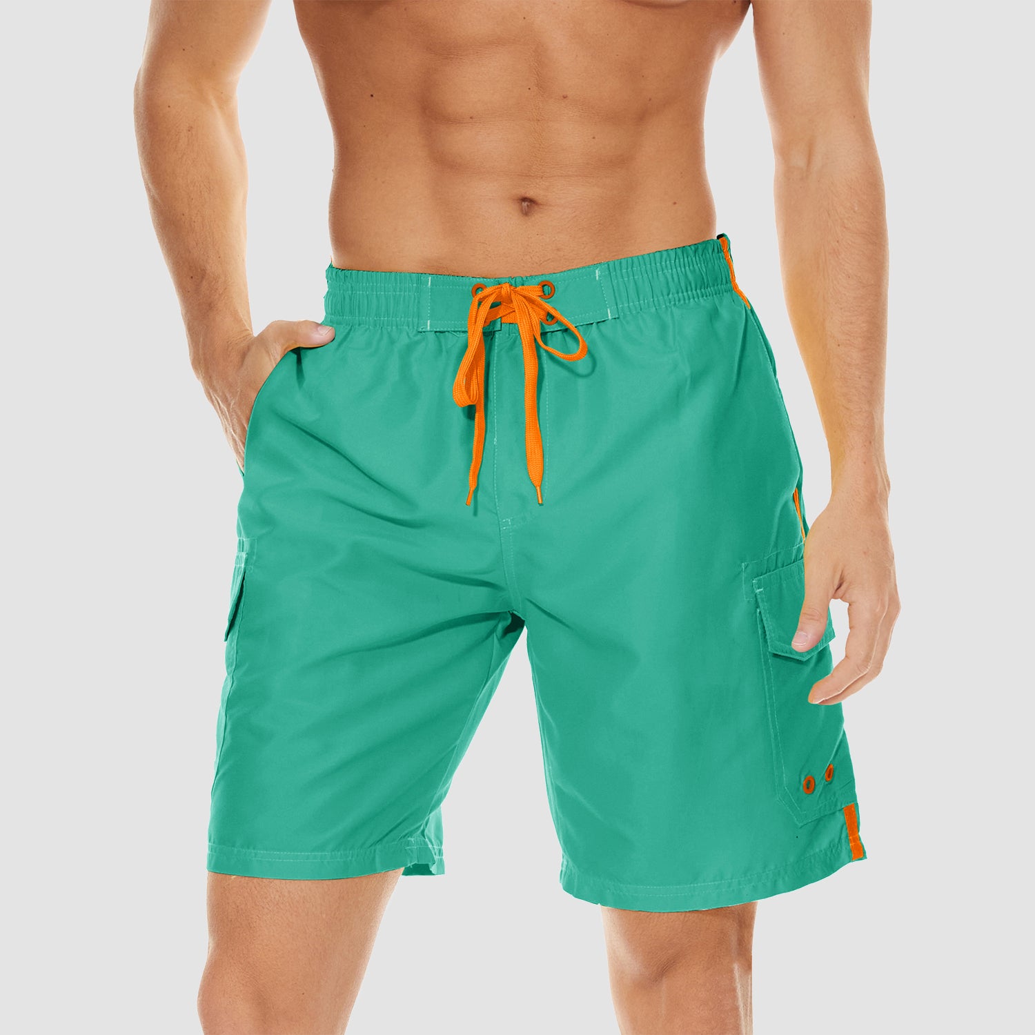 Men's Swimming Trunks Mesh Linner 4 Pockets Quick Dry Beach Shorts