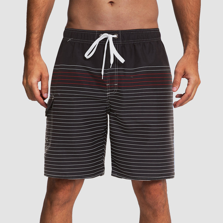 Men's Swimming Trunks with One Pocket Quick Dry Beach Shorts with Mesh Lining