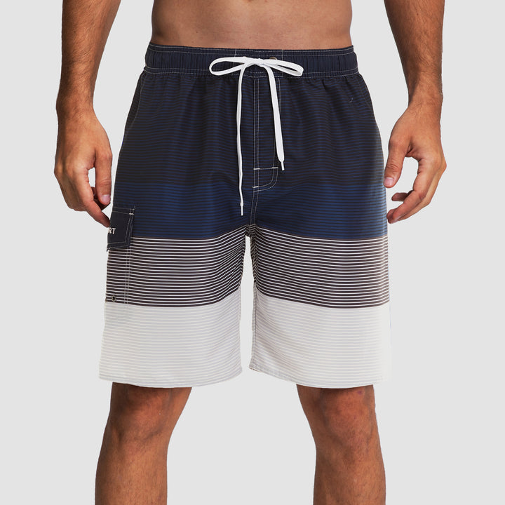 Men's Swimming Trunks with One Pocket Quick Dry Beach Shorts with Mesh Lining