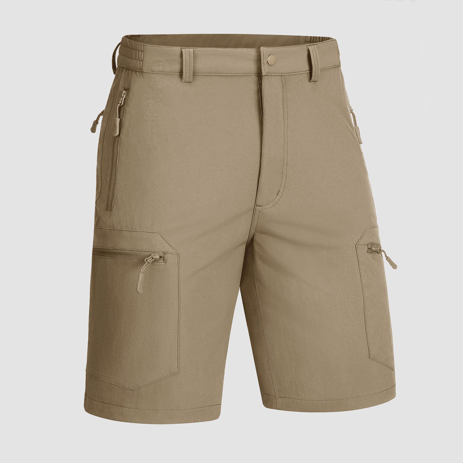 Fesfesfes Fashion Mens Shorts with Pocket Zipper Buttons Solid Color  Leisure Cargo Shorts Tooling Mid-Length Shorts Clearance 