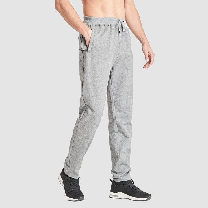 Men Fitness Pants with Two Zip Pockets Fashion Workout Sweatpants