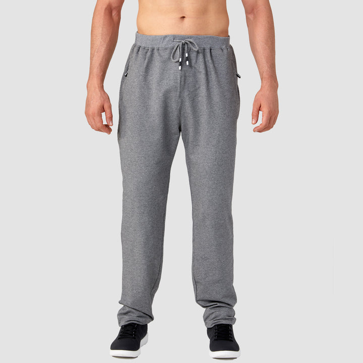 Men Fitness Pants with Two Zip Pockets Fashion Workout Sweatpants