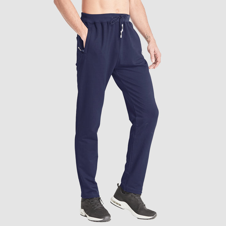 Men Fitness Pants with Two Zip Pockets Fashion Workout Sweatpants