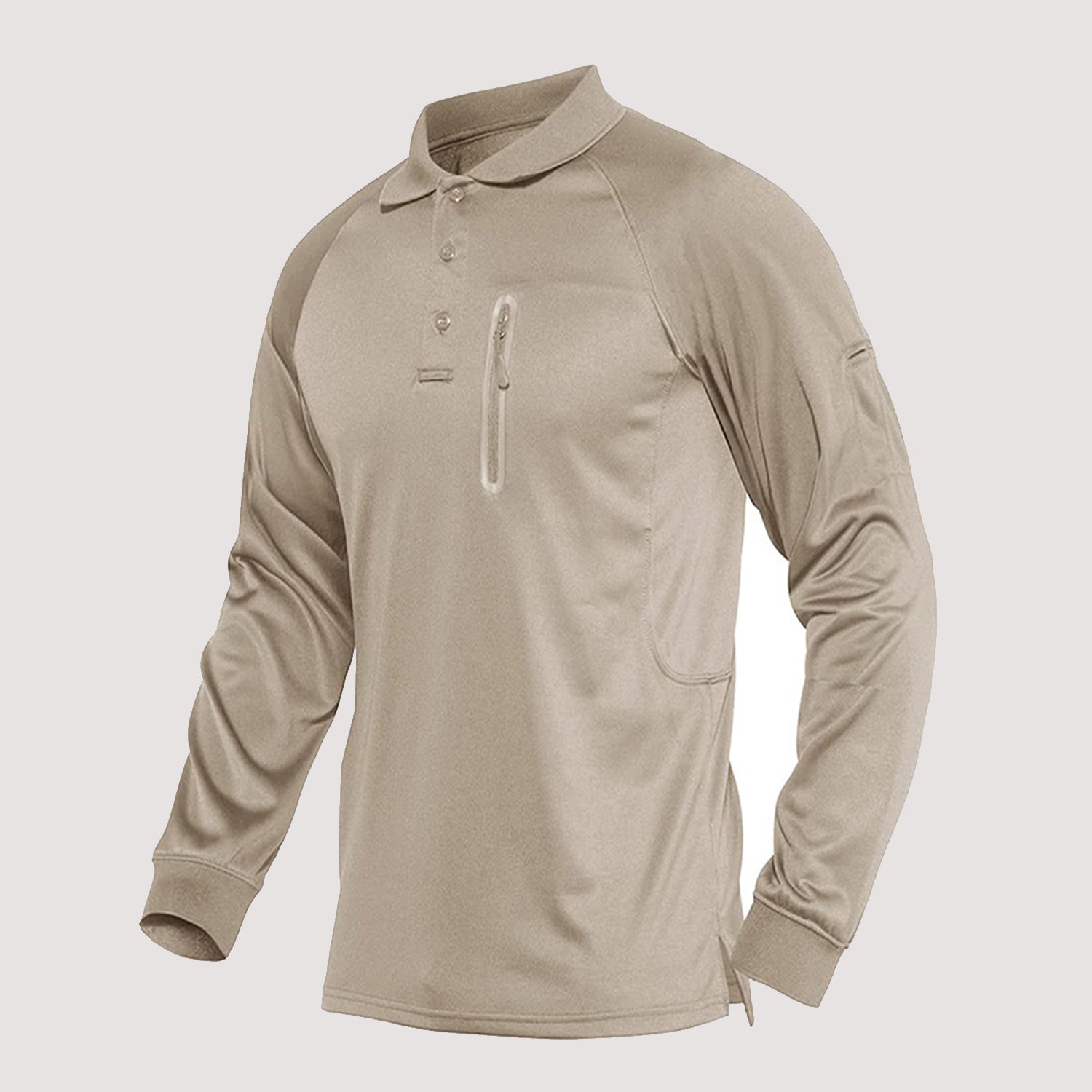 Men's Long Sleeve Training Shirt Combat Cargo T-Shirt, Dark Grey / XS