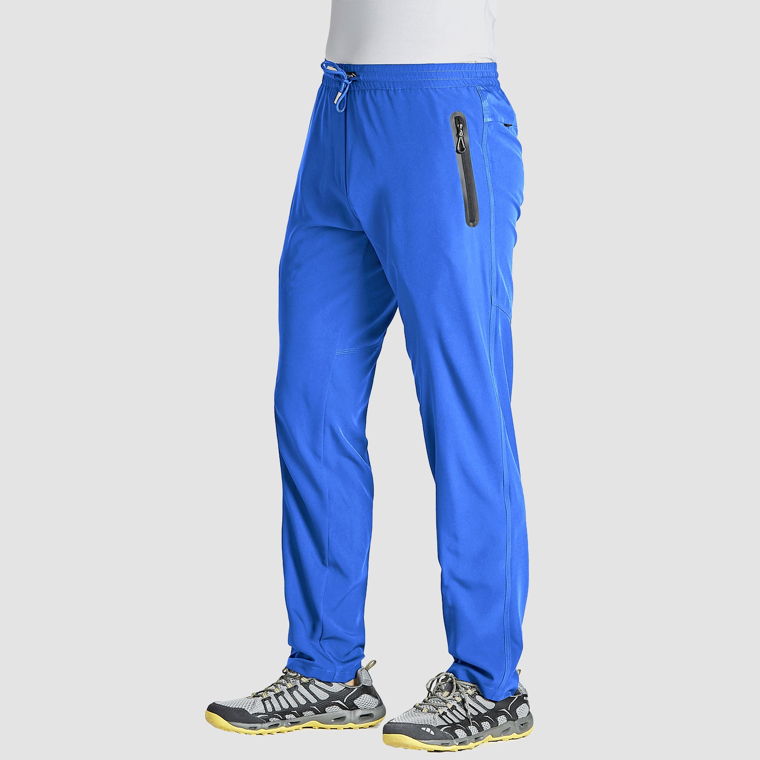 Men Track Summer Lightweight Quick Dry Sweatpants With Zipper Pockets