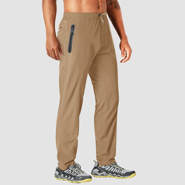 Men Track Summer Lightweight Quick Dry Sweatpants With Zipper Pockets