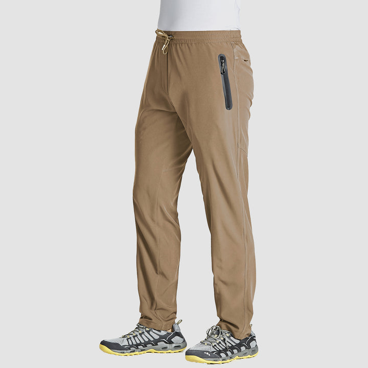 Men Track Summer Lightweight Quick Dry Sweatpants With Zipper Pockets