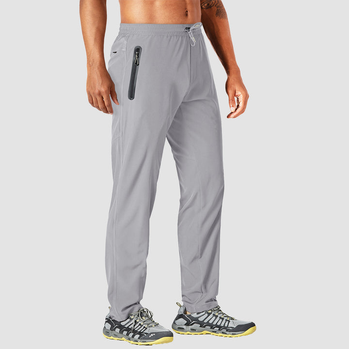 Men Track Summer Lightweight Quick Dry Sweatpants With Zipper Pockets