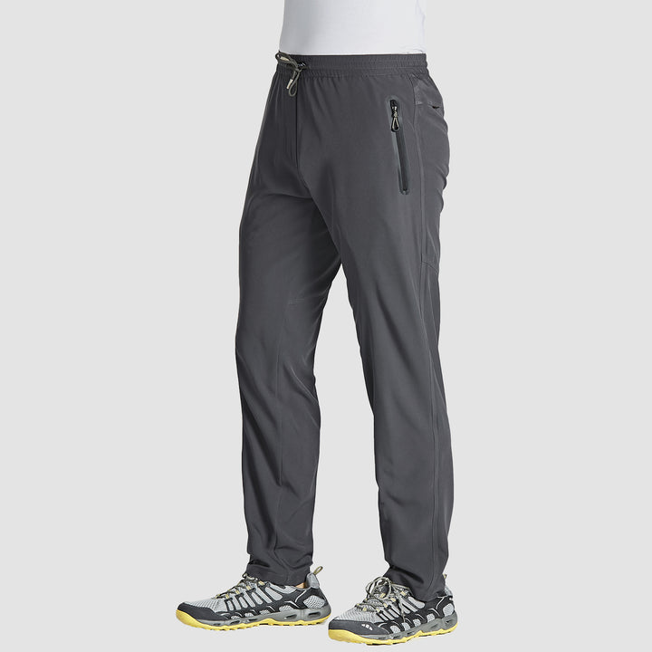 Men Track Summer Lightweight Quick Dry Sweatpants With Zipper Pockets