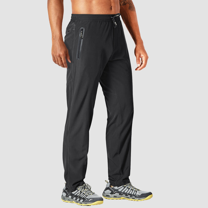 Men Track Summer Lightweight Quick Dry Sweatpants With Zipper Pockets