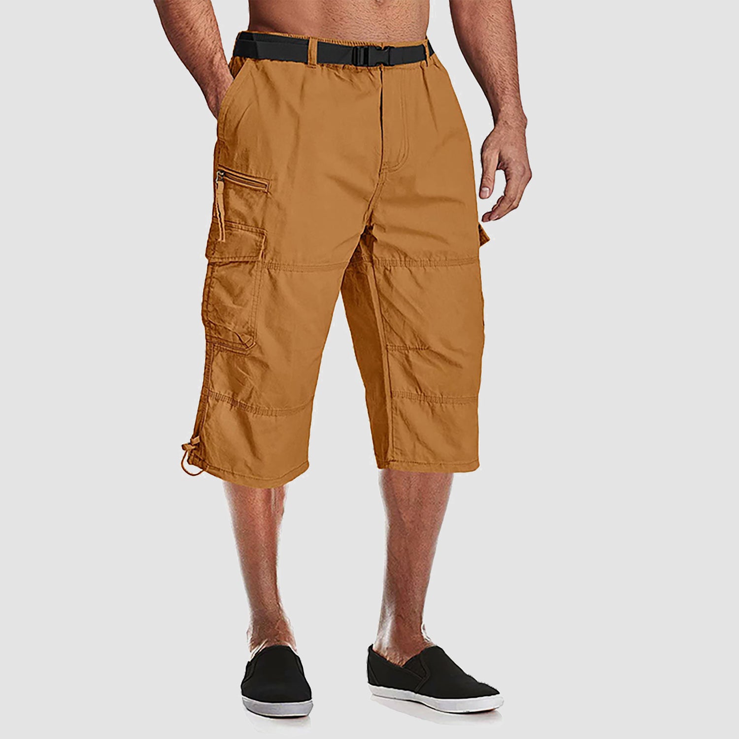 2021 Men's Waterproof Tactical Short Pants Men 3/4 Long Length Shorts  Multi-pocket Cargo Quick Dry Shorts Summer Outdoor Shorts | Wish