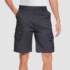 Men Classic Cargo Lightweight Many Pockets Work Elastic Waist Casual Cotton Comfortable Shorts