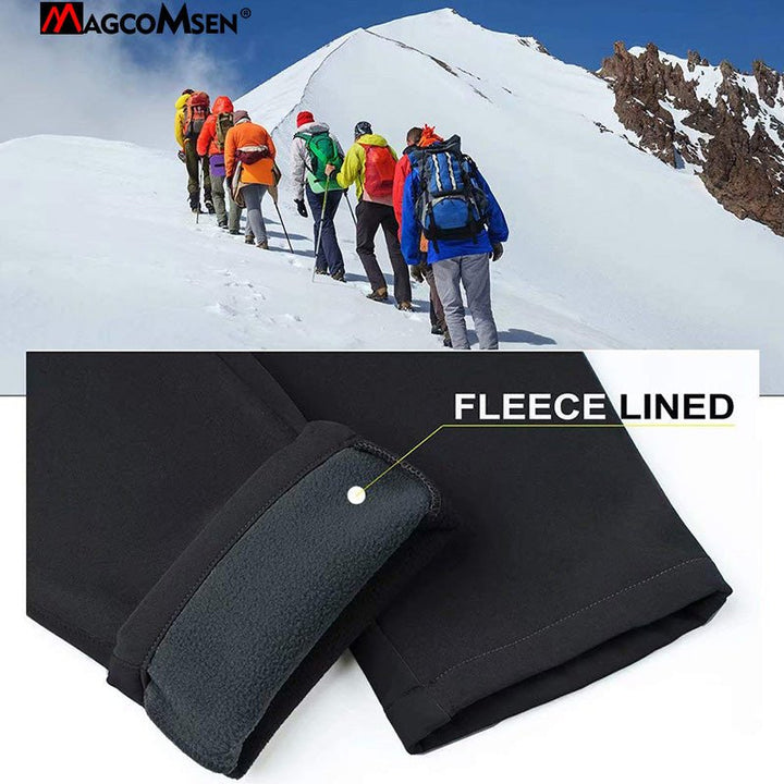 Men Fleece Outdoor Pants Waterproof Cargo Trousers