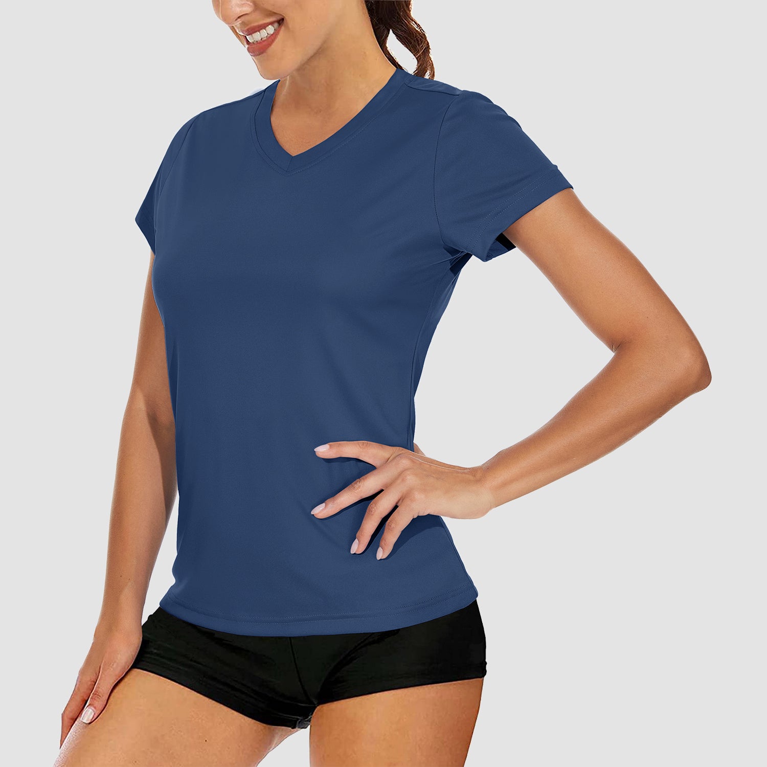 Women's Workout T-Shirt Quick Dry Short-Sleeve Exercise Shirt