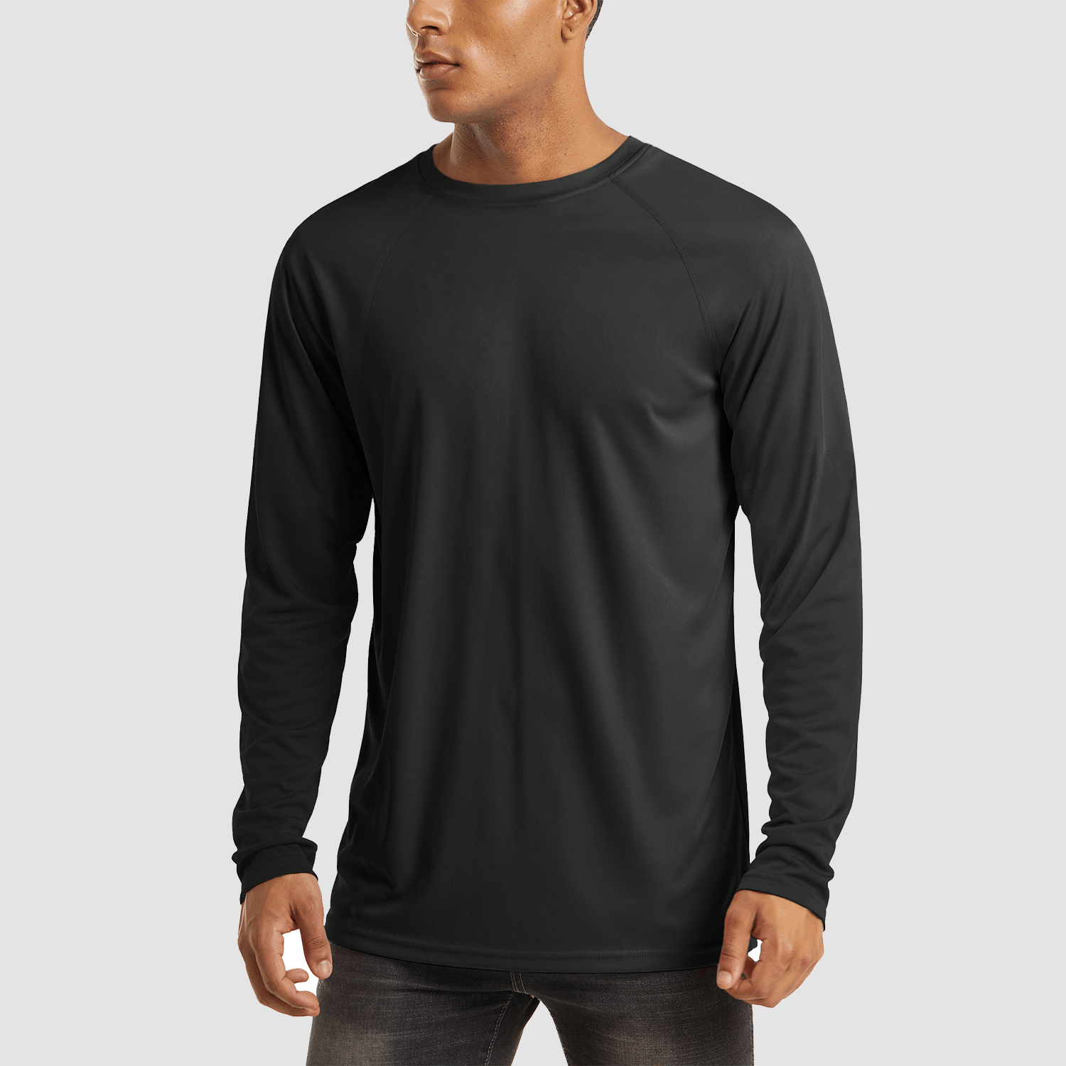 Men's UV Protection Long Sleeve T-Shirt Sun Block Casual Fishing Shirts  Tops
